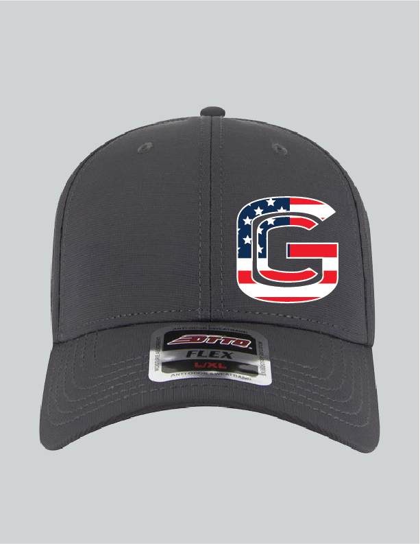 American Flag Fitted Hat